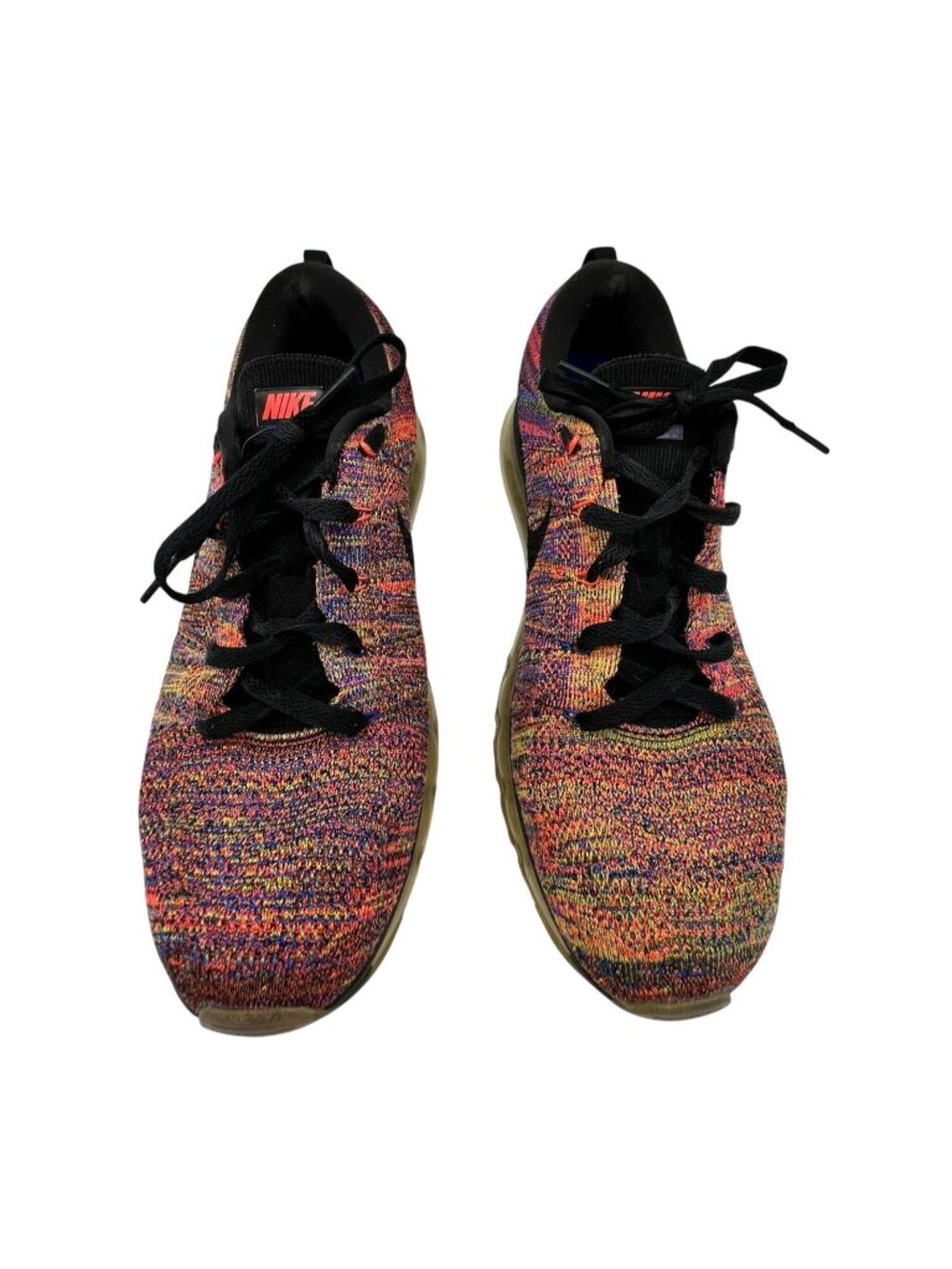 Nike Flyknit Max Running Shoes Mens 11 Multicolor 620469-012 Athletic Sneakers